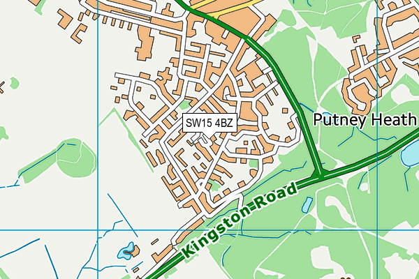SW15 4BZ map - OS VectorMap District (Ordnance Survey)