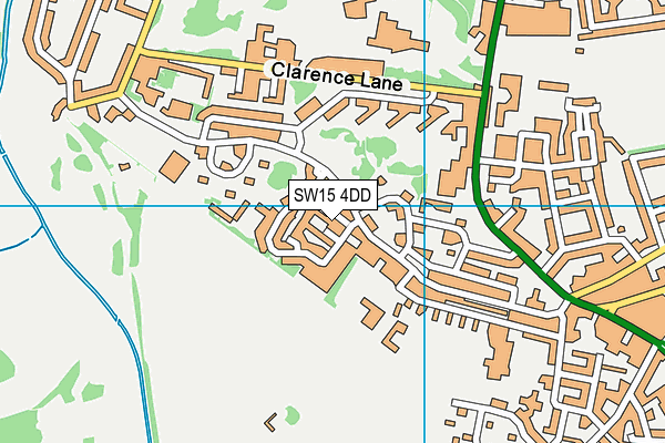 SW15 4DD map - OS VectorMap District (Ordnance Survey)