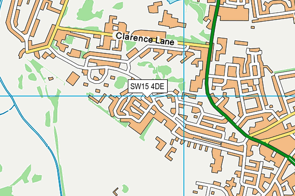 SW15 4DE map - OS VectorMap District (Ordnance Survey)