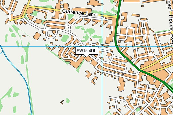 SW15 4DL map - OS VectorMap District (Ordnance Survey)