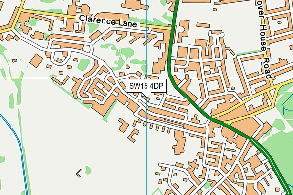 SW15 4DP map - OS VectorMap District (Ordnance Survey)