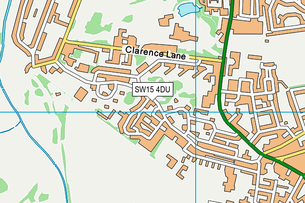 SW15 4DU map - OS VectorMap District (Ordnance Survey)