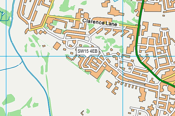 SW15 4EB map - OS VectorMap District (Ordnance Survey)