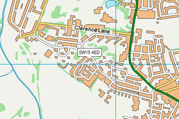 SW15 4ED map - OS VectorMap District (Ordnance Survey)