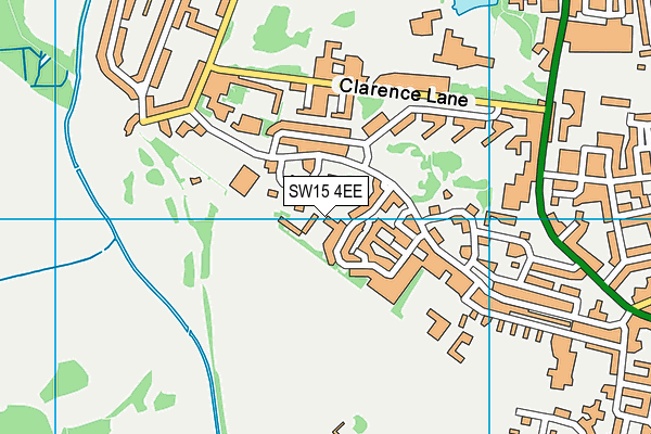 SW15 4EE map - OS VectorMap District (Ordnance Survey)