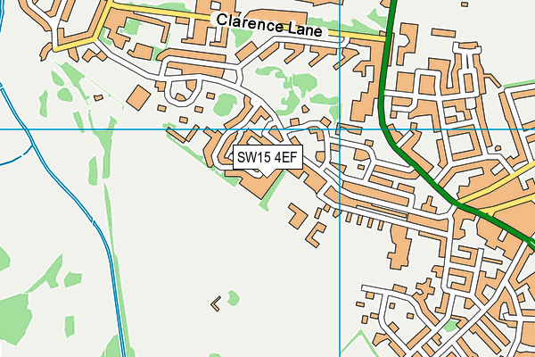 SW15 4EF map - OS VectorMap District (Ordnance Survey)