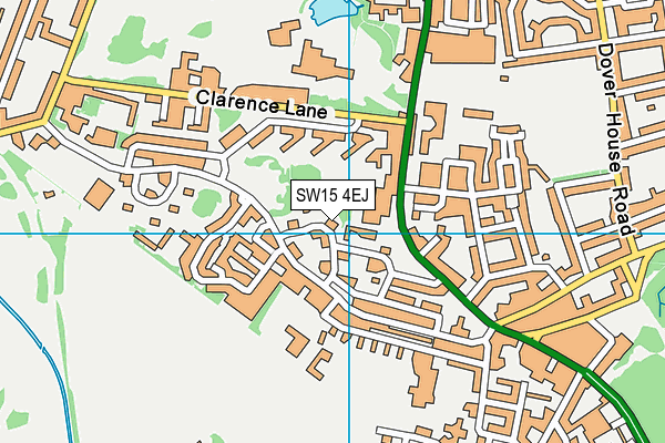 SW15 4EJ map - OS VectorMap District (Ordnance Survey)
