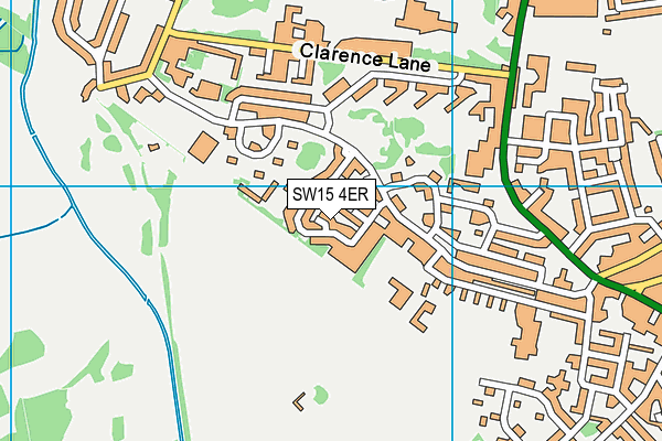 SW15 4ER map - OS VectorMap District (Ordnance Survey)