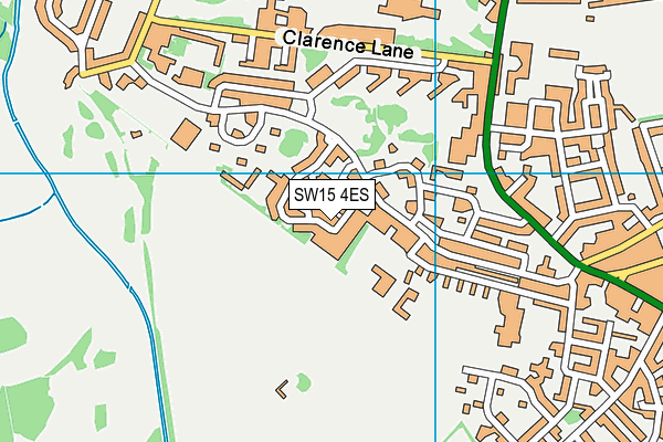 SW15 4ES map - OS VectorMap District (Ordnance Survey)