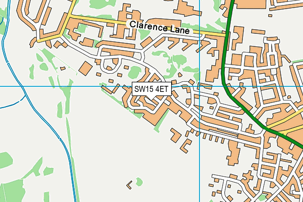 SW15 4ET map - OS VectorMap District (Ordnance Survey)