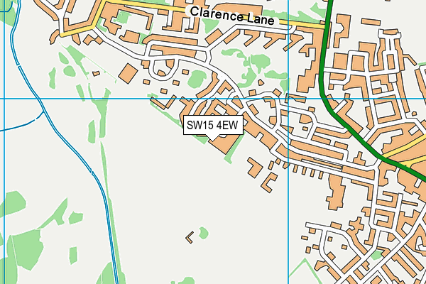 SW15 4EW map - OS VectorMap District (Ordnance Survey)