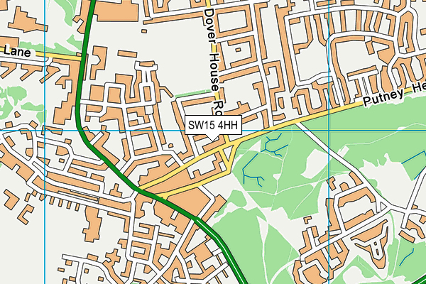 SW15 4HH map - OS VectorMap District (Ordnance Survey)