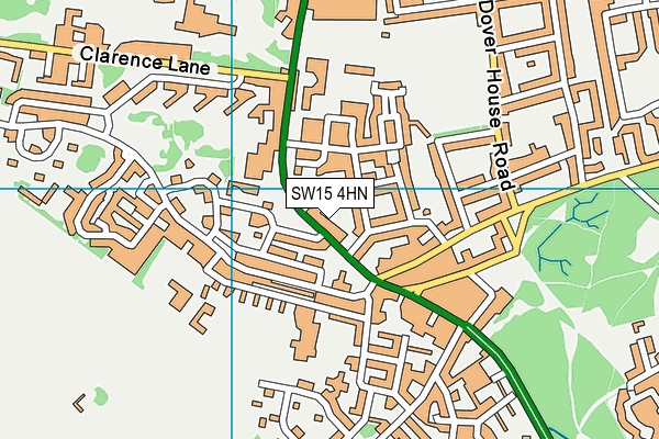 SW15 4HN map - OS VectorMap District (Ordnance Survey)