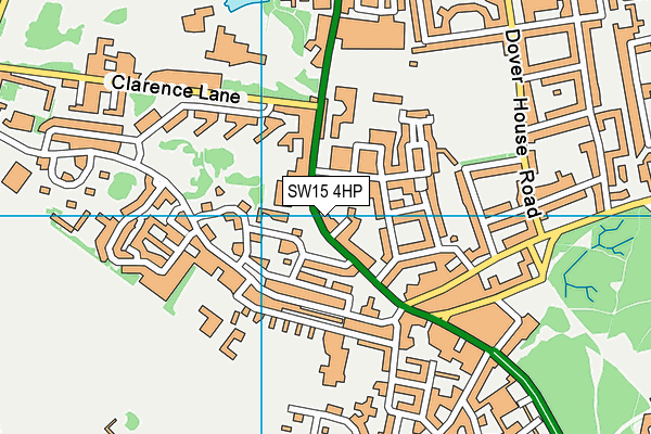 SW15 4HP map - OS VectorMap District (Ordnance Survey)