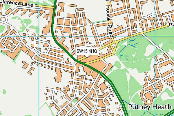 SW15 4HQ map - OS VectorMap District (Ordnance Survey)