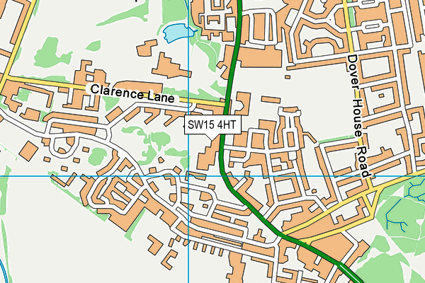 SW15 4HT map - OS VectorMap District (Ordnance Survey)