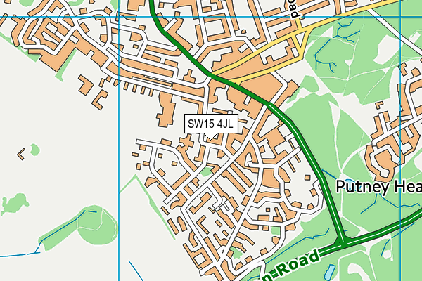 SW15 4JL map - OS VectorMap District (Ordnance Survey)