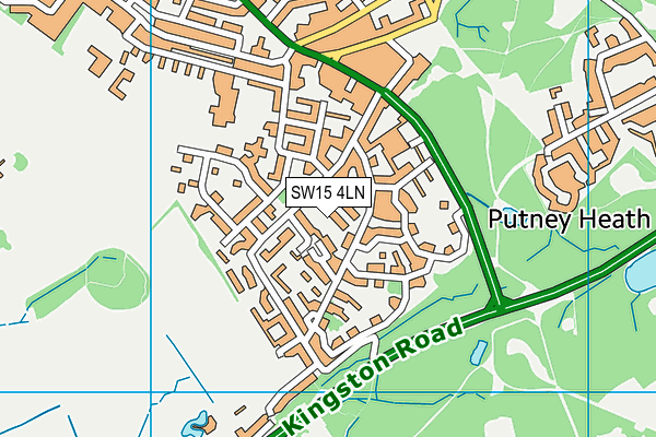 SW15 4LN map - OS VectorMap District (Ordnance Survey)