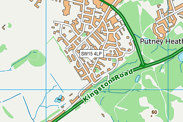 SW15 4LP map - OS VectorMap District (Ordnance Survey)