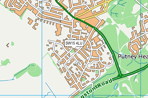 SW15 4LU map - OS VectorMap District (Ordnance Survey)