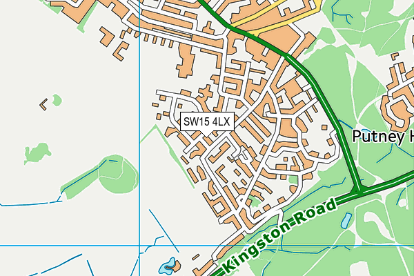 SW15 4LX map - OS VectorMap District (Ordnance Survey)