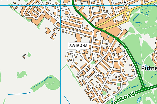 SW15 4NA map - OS VectorMap District (Ordnance Survey)