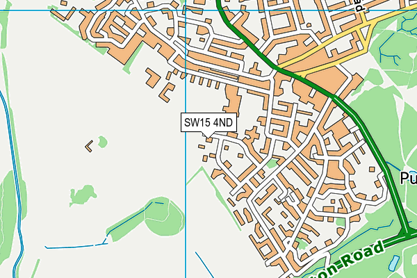 SW15 4ND map - OS VectorMap District (Ordnance Survey)