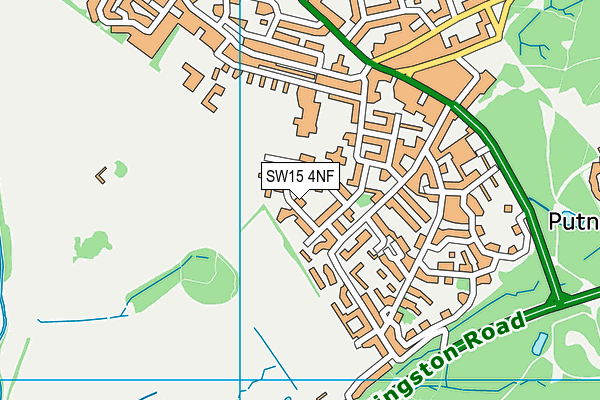 SW15 4NF map - OS VectorMap District (Ordnance Survey)