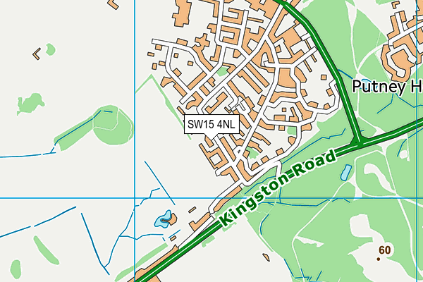 SW15 4NL map - OS VectorMap District (Ordnance Survey)