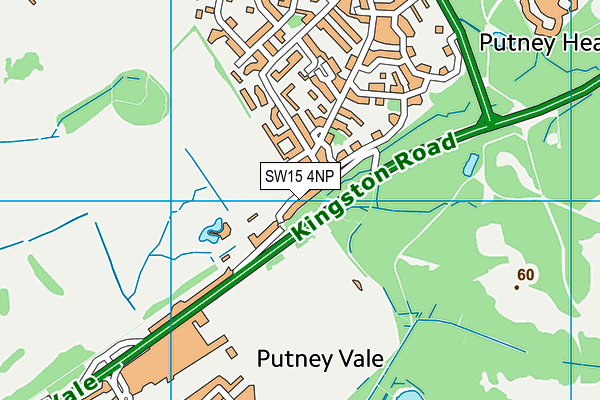 SW15 4NP map - OS VectorMap District (Ordnance Survey)