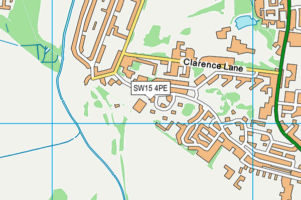 SW15 4PE map - OS VectorMap District (Ordnance Survey)