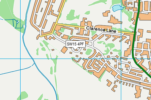 SW15 4PF map - OS VectorMap District (Ordnance Survey)