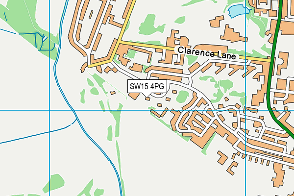 SW15 4PG map - OS VectorMap District (Ordnance Survey)