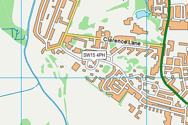 SW15 4PH map - OS VectorMap District (Ordnance Survey)