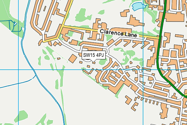 SW15 4PJ map - OS VectorMap District (Ordnance Survey)