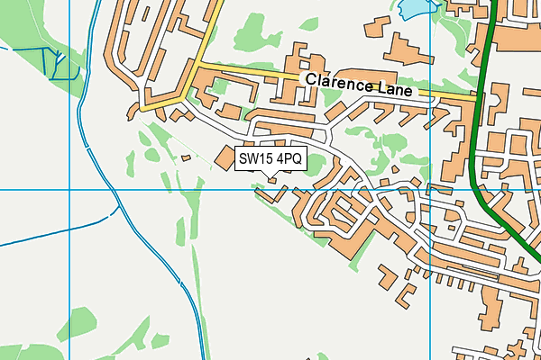 SW15 4PQ map - OS VectorMap District (Ordnance Survey)