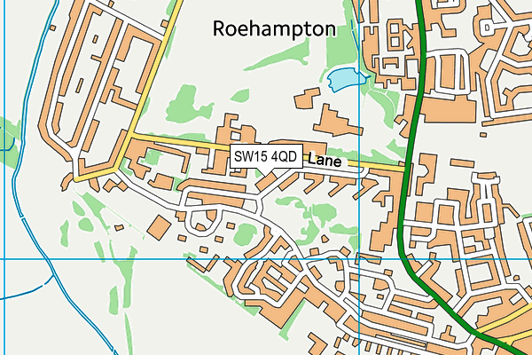 SW15 4QD map - OS VectorMap District (Ordnance Survey)