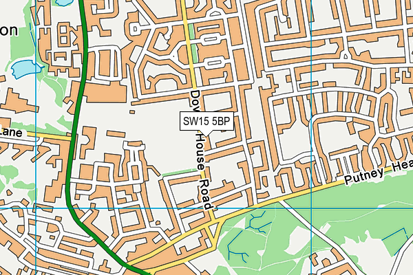 SW15 5BP map - OS VectorMap District (Ordnance Survey)