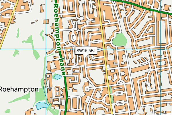 SW15 5EJ map - OS VectorMap District (Ordnance Survey)