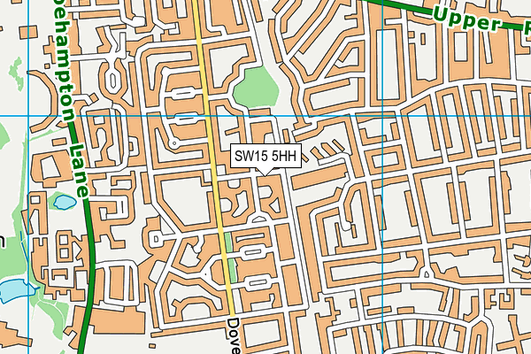 SW15 5HH map - OS VectorMap District (Ordnance Survey)