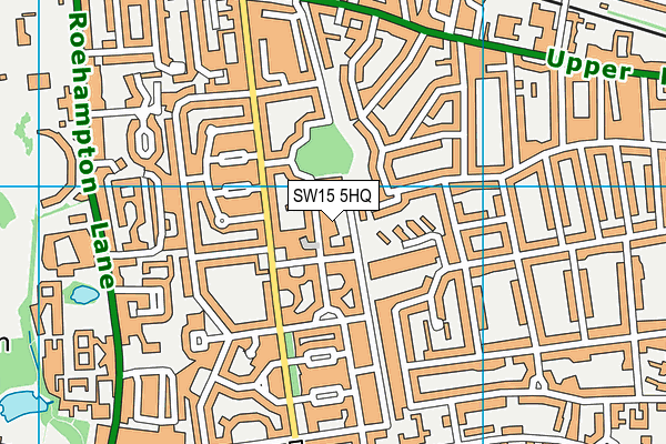 SW15 5HQ map - OS VectorMap District (Ordnance Survey)