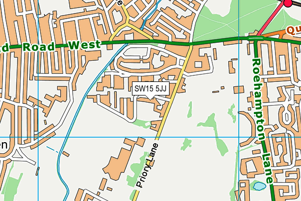 SW15 5JJ map - OS VectorMap District (Ordnance Survey)