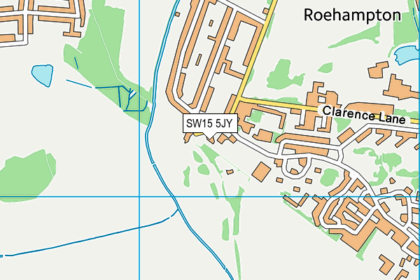 SW15 5JY map - OS VectorMap District (Ordnance Survey)