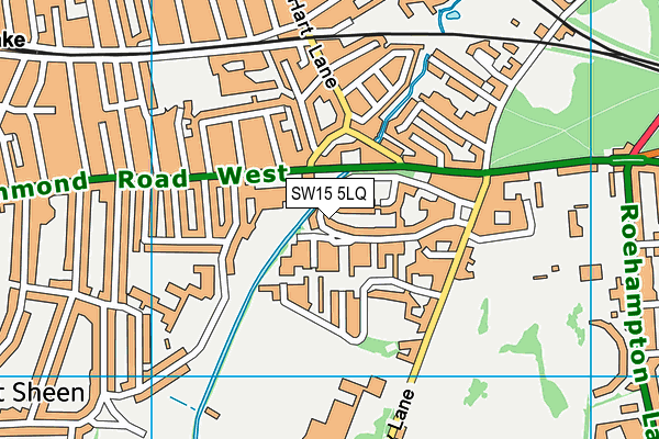 SW15 5LQ map - OS VectorMap District (Ordnance Survey)