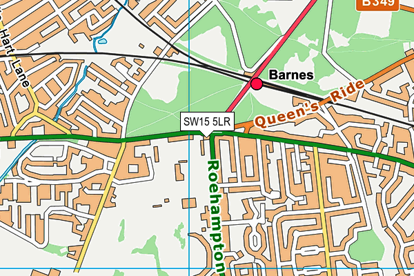 Roehampton Club map (SW15 5LR) - OS VectorMap District (Ordnance Survey)