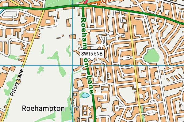 SW15 5NB map - OS VectorMap District (Ordnance Survey)