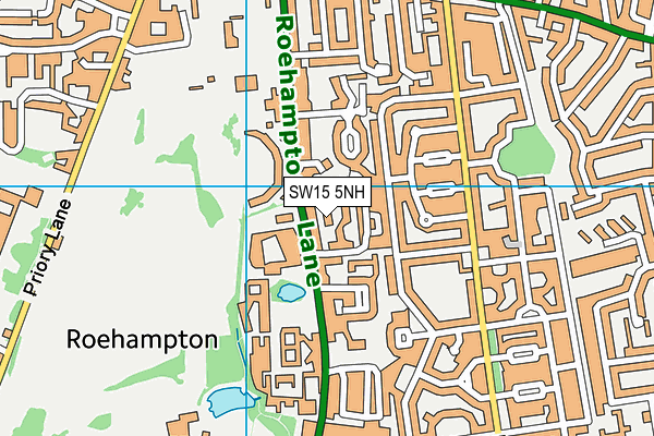 SW15 5NH map - OS VectorMap District (Ordnance Survey)