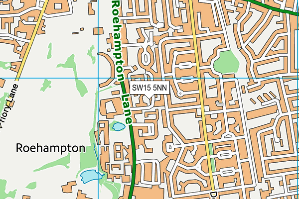 SW15 5NN map - OS VectorMap District (Ordnance Survey)