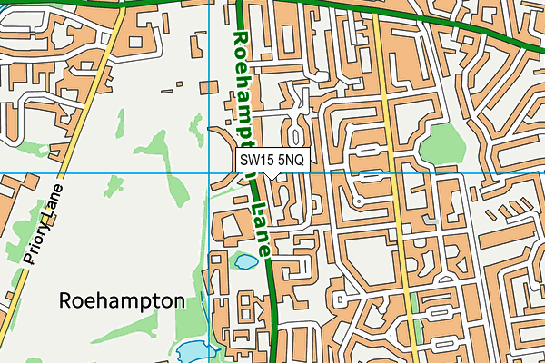 SW15 5NQ map - OS VectorMap District (Ordnance Survey)