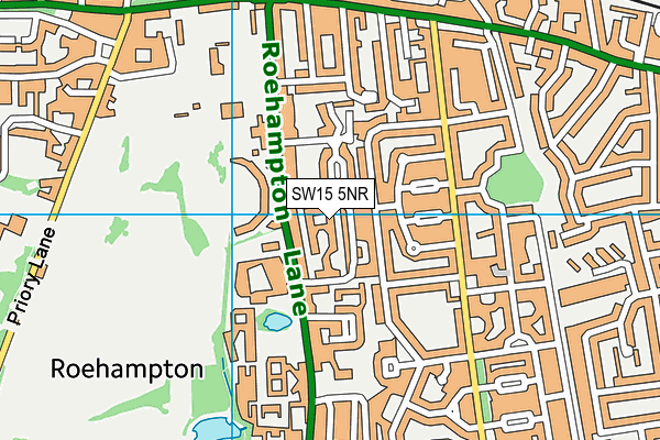 SW15 5NR map - OS VectorMap District (Ordnance Survey)